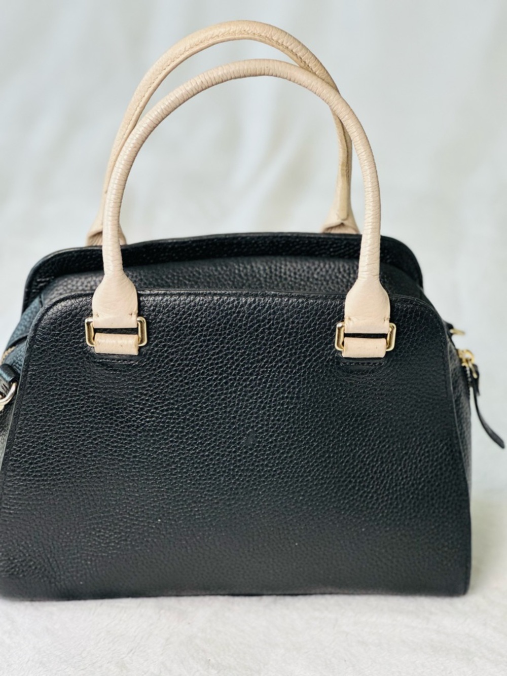 Kate Spade New York Henderson Street Sawyer Satchel Bag In Black/ Pumice Color - Picture 4 of 15
